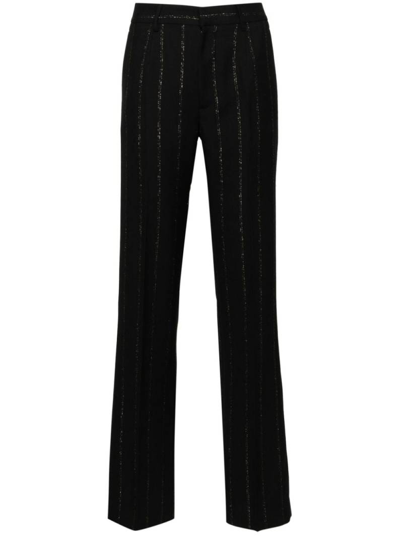 Alessandra Rich Lurex pinstriped trousers - Black von Alessandra Rich