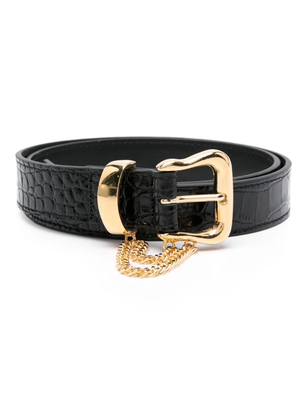 Alessandra Rich chain-detail leather belt - Black von Alessandra Rich