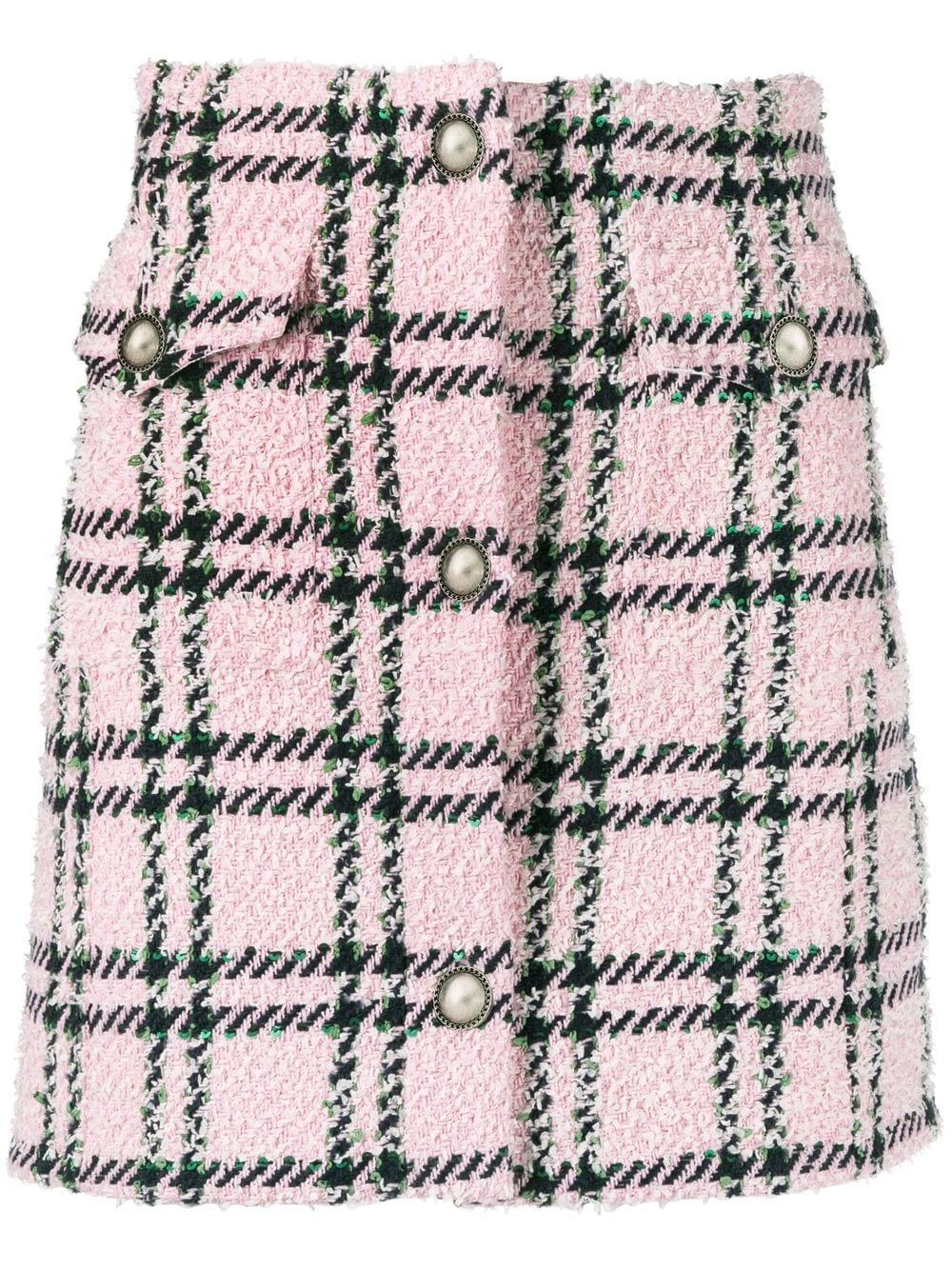 Alessandra Rich check-pattern mini-skirt - Pink von Alessandra Rich