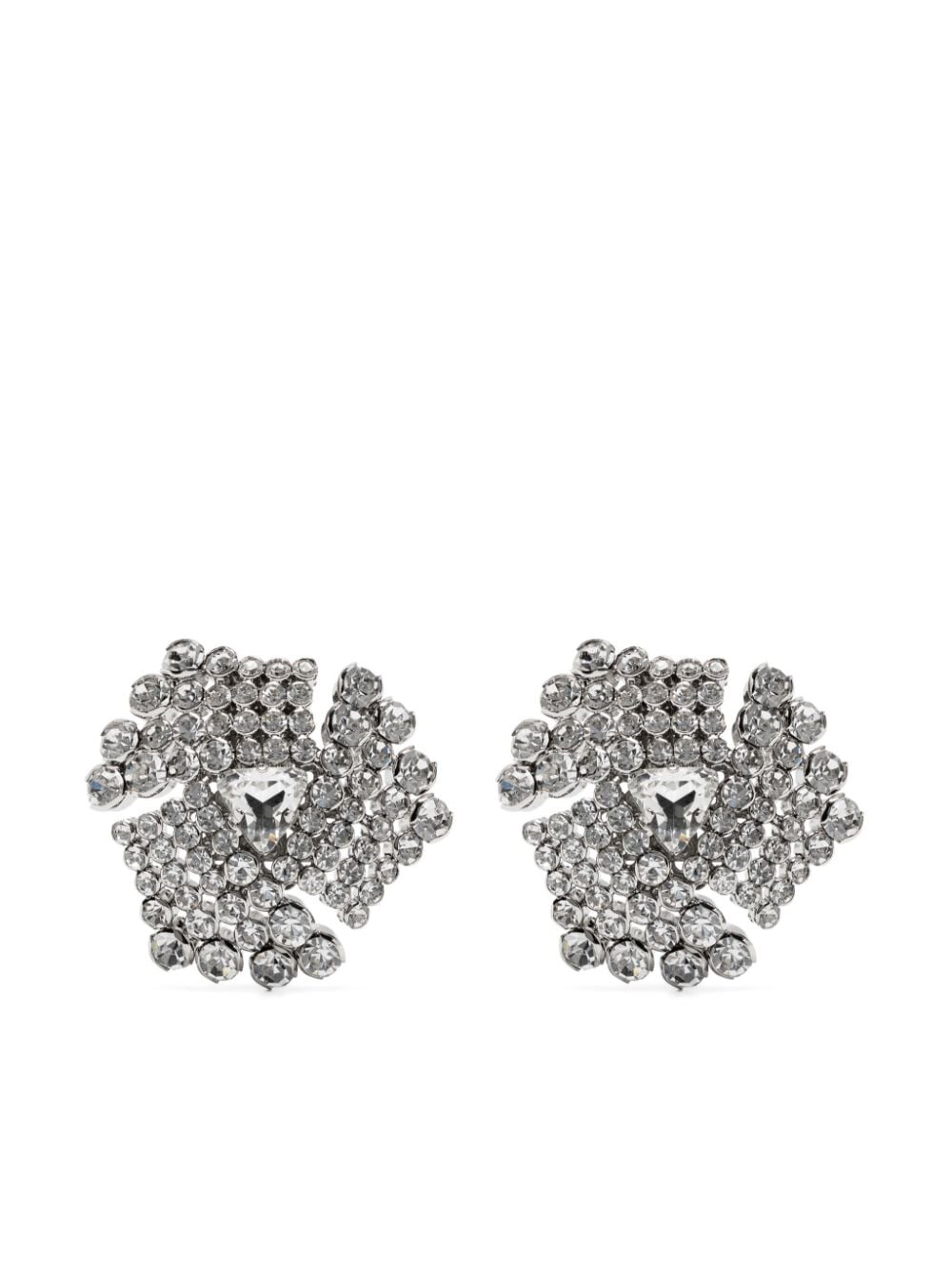 Alessandra Rich crystal-embellished clip-on earrings - Silver von Alessandra Rich