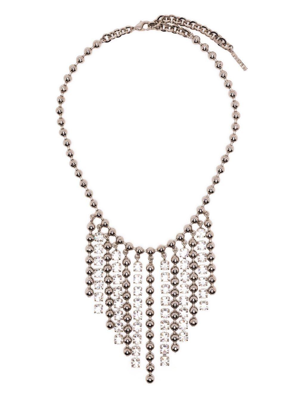 Alessandra Rich crystal-embellished drop necklace - Silver von Alessandra Rich