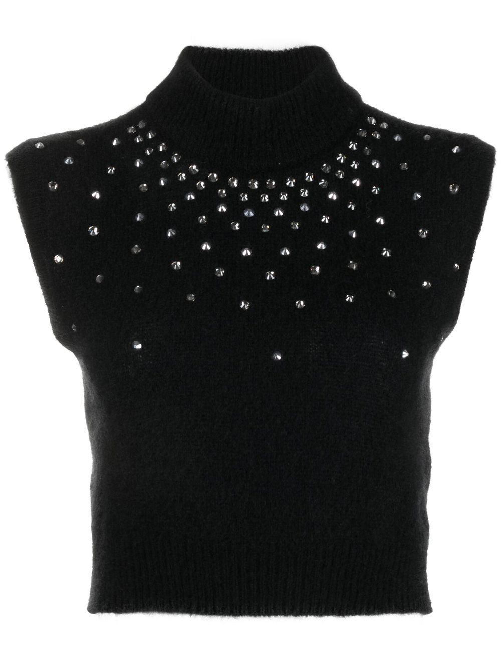 Alessandra Rich crystal-embellished knit top - Black von Alessandra Rich