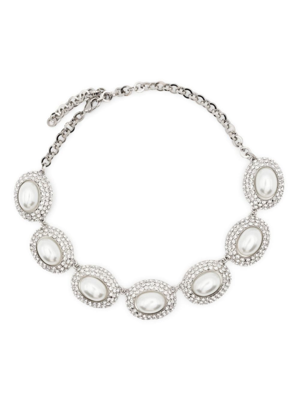 Alessandra Rich faux-pearl necklace - Silver von Alessandra Rich