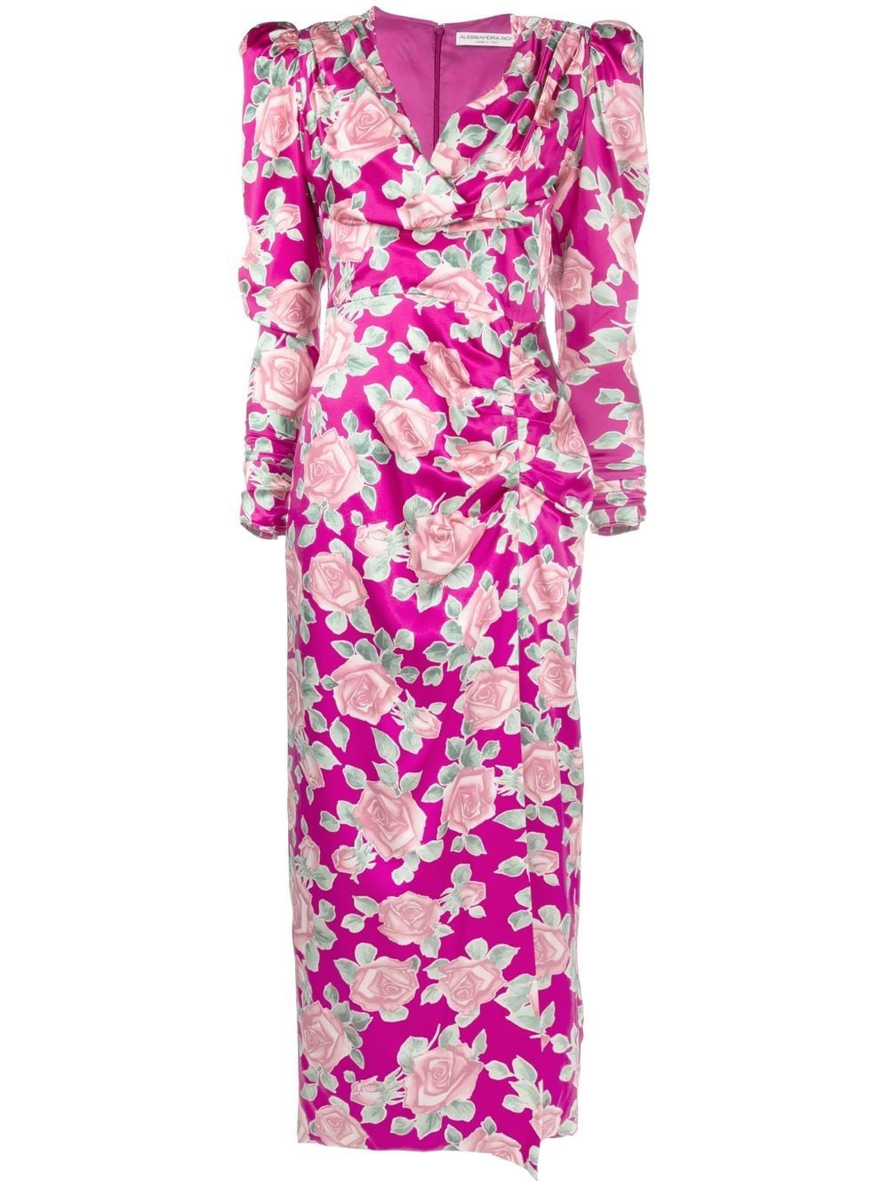 Alessandra Rich floral-print long-sleeve dress - Pink von Alessandra Rich