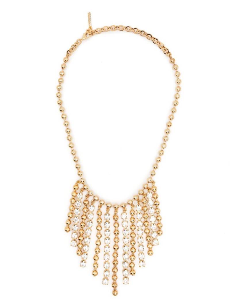 Alessandra Rich fringed crystal-bead embellished necklace - Gold von Alessandra Rich