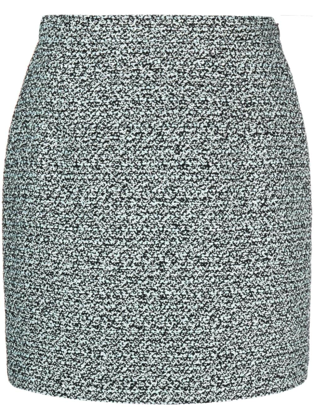 Alessandra Rich high-waist tweed miniskirt - Blue von Alessandra Rich