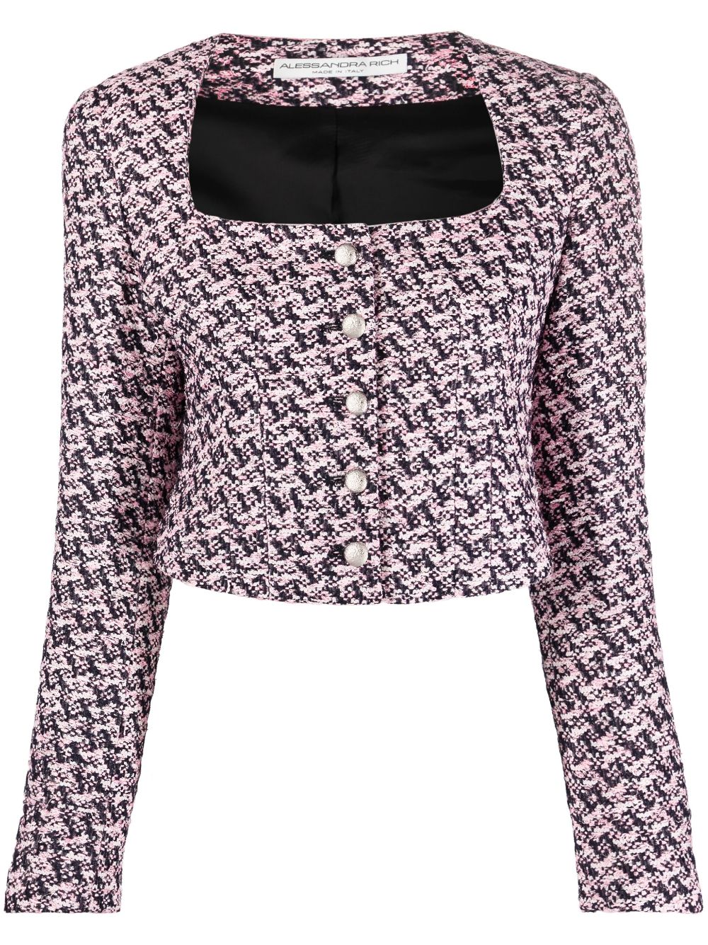 Alessandra Rich houndstooth cropped jacket - Pink von Alessandra Rich