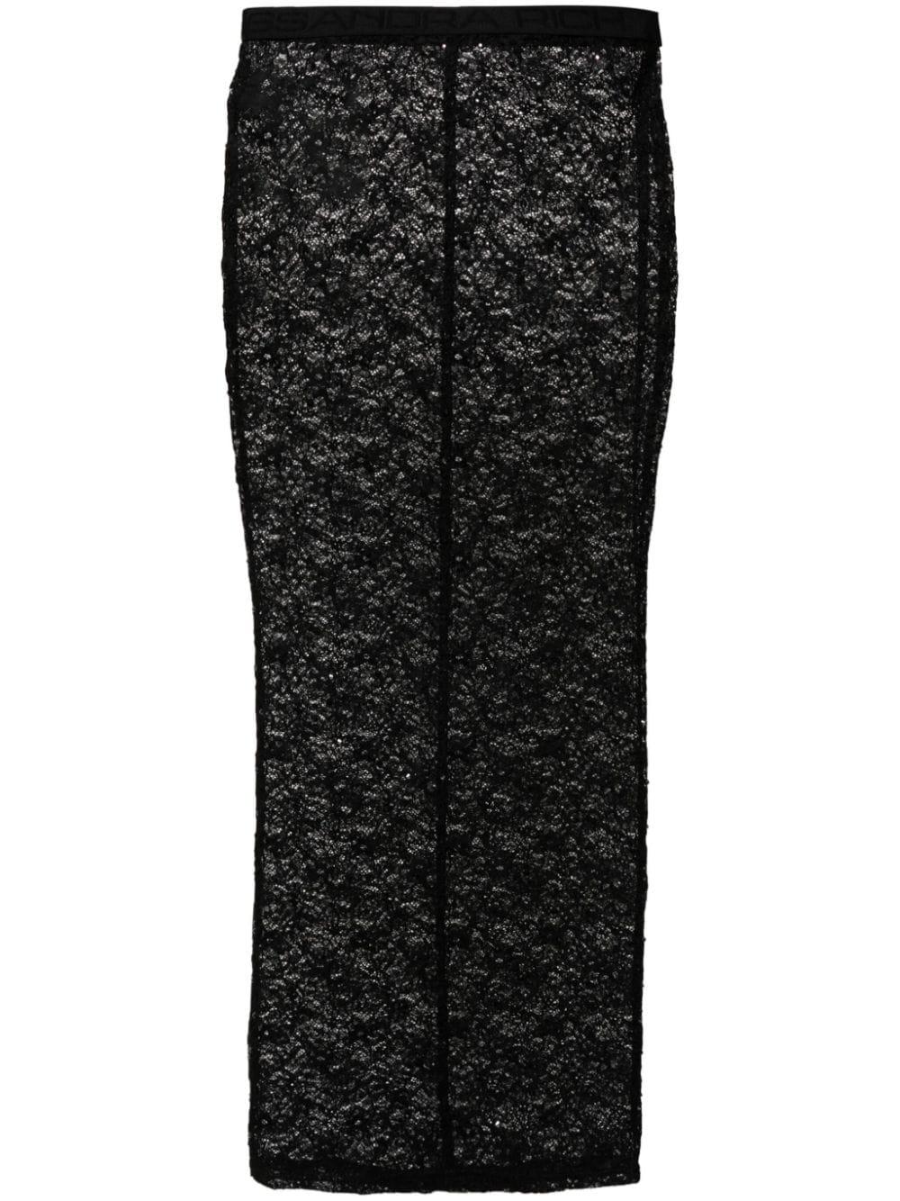 Alessandra Rich lace midi skirt - Black von Alessandra Rich