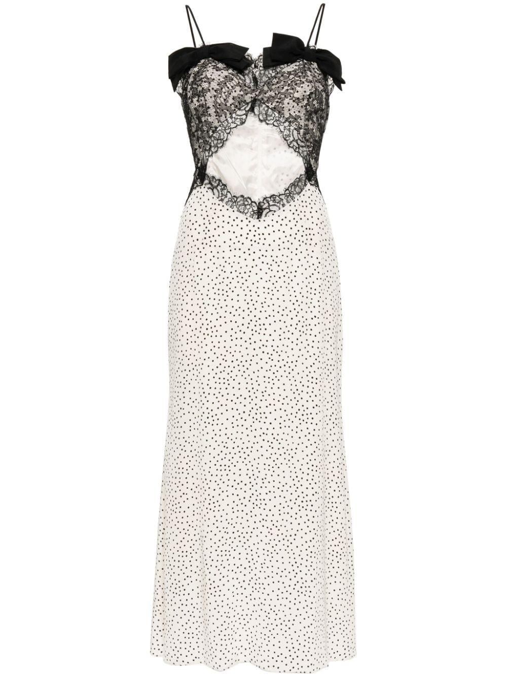 Alessandra Rich polka-dot silk slip dress - White von Alessandra Rich