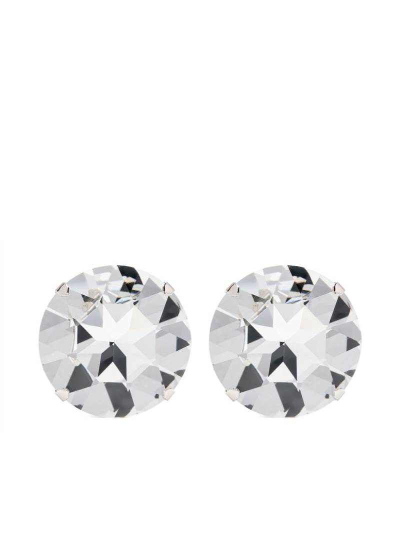 Alessandra Rich round-cut crystal earrings - Silver von Alessandra Rich