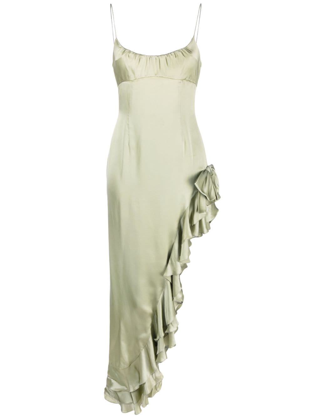 Alessandra Rich ruffle-detail silk dress - Green von Alessandra Rich