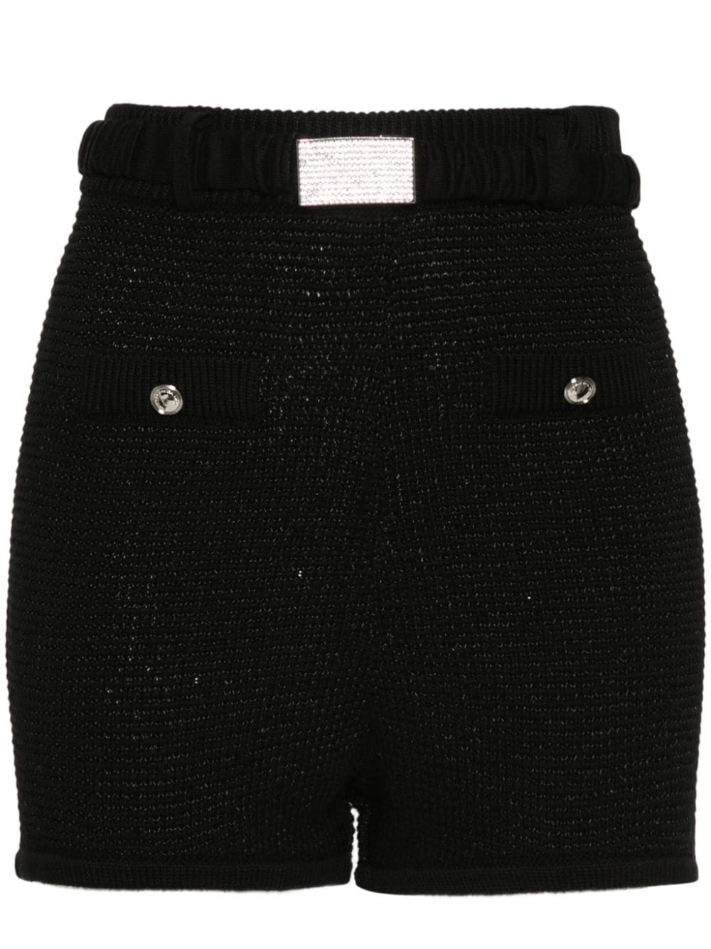 Alessandra Rich sequin-embellished knitted shorts - Black von Alessandra Rich