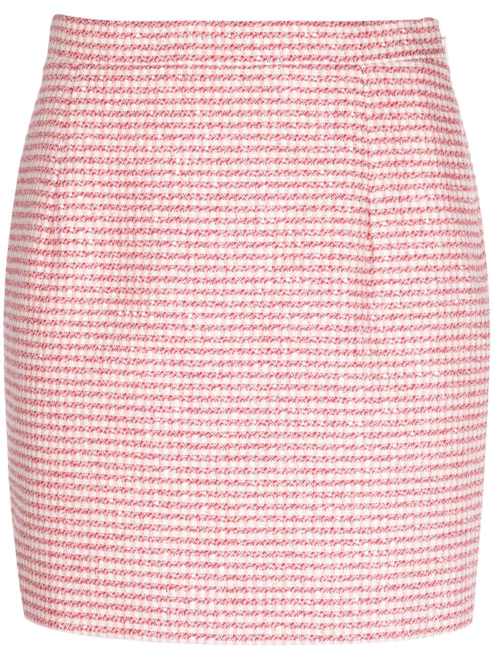 Alessandra Rich checked tweed miniskirt - Pink von Alessandra Rich