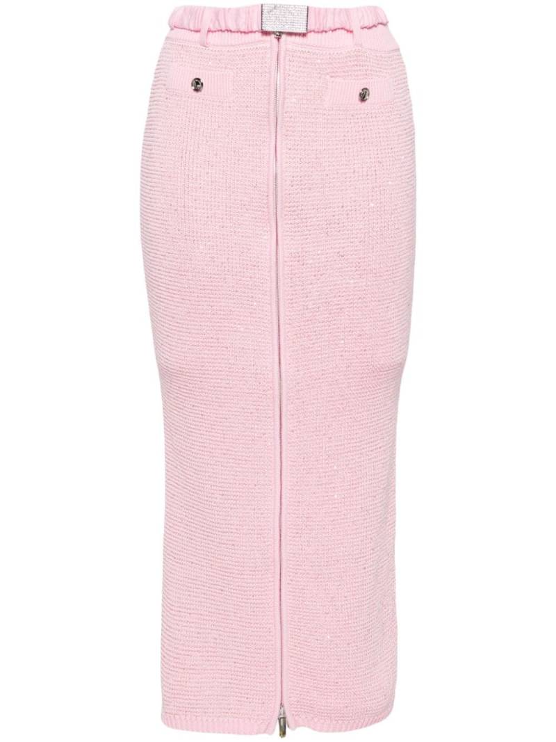 Alessandra Rich sequined midi pencil skirt - Pink von Alessandra Rich