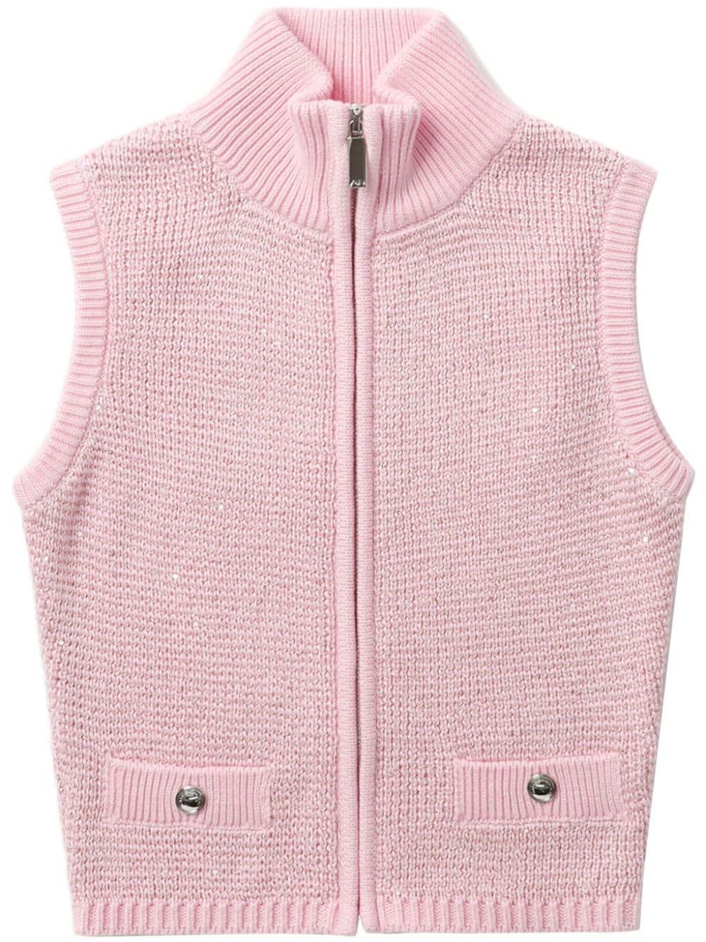 Alessandra Rich sequinned sleeveless cardigan - Pink von Alessandra Rich