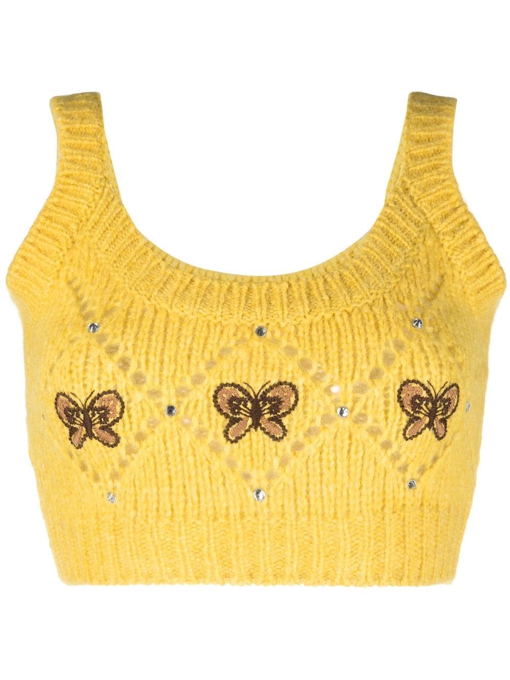 Alessandra Rich sleeveless knitted top - Yellow von Alessandra Rich