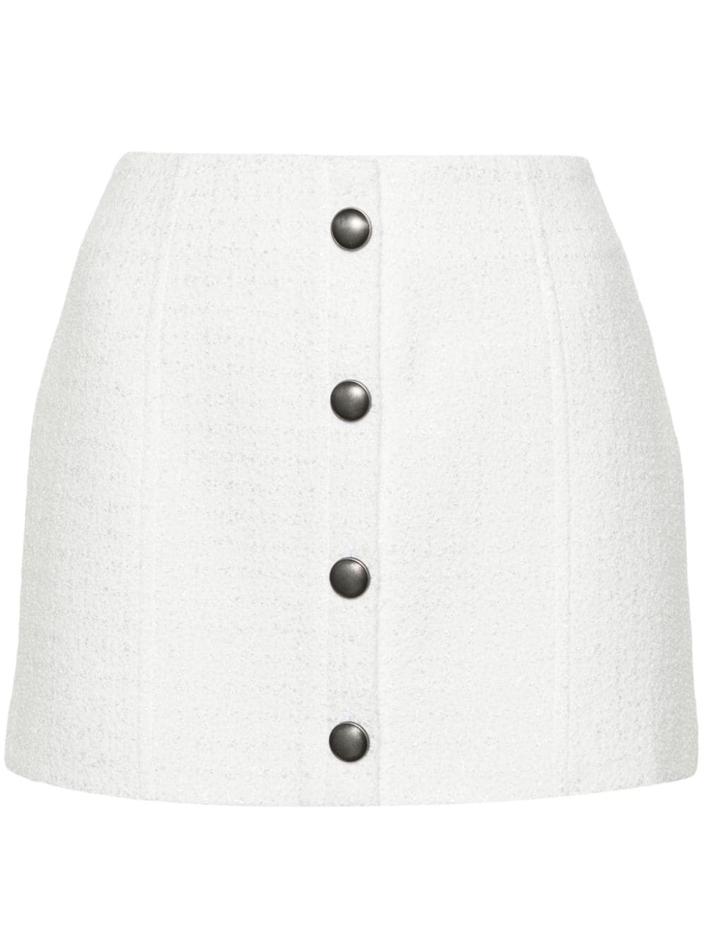 Alessandra Rich tweed A-line miniskirt - White von Alessandra Rich