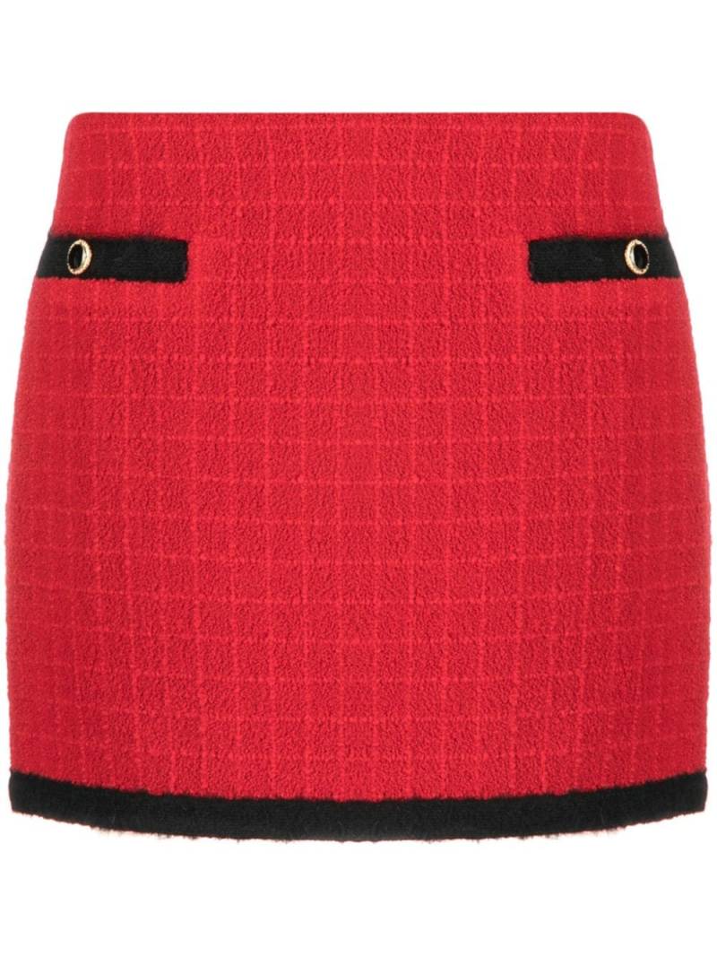 Alessandra Rich tweed low-waist miniskirt - Red von Alessandra Rich