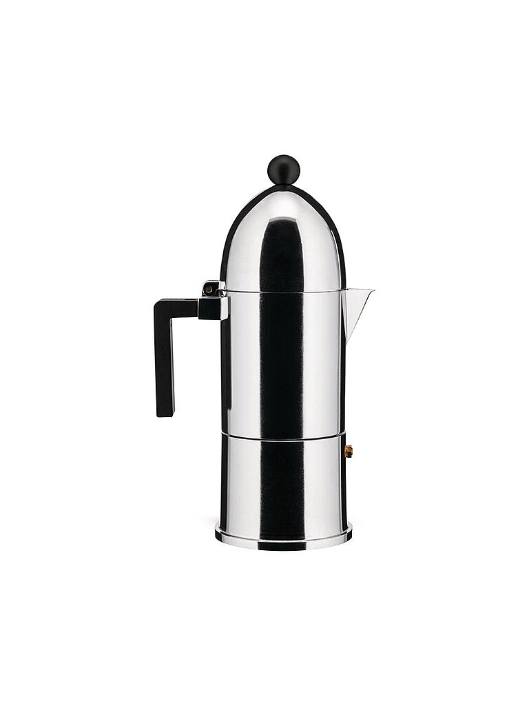 ALESSI Espressomaschine LA CUPOLA 6 Tassen Alu /Ind. Schwarz silber von Alessi