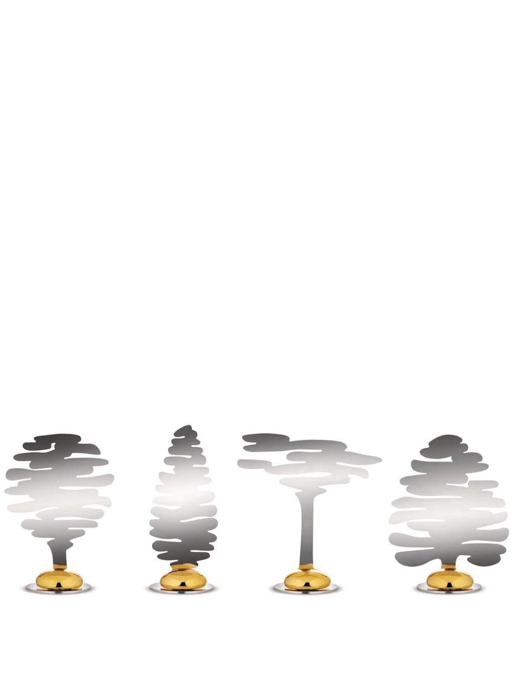 Alessi Barkplace Tree place-marker set - Silver von Alessi