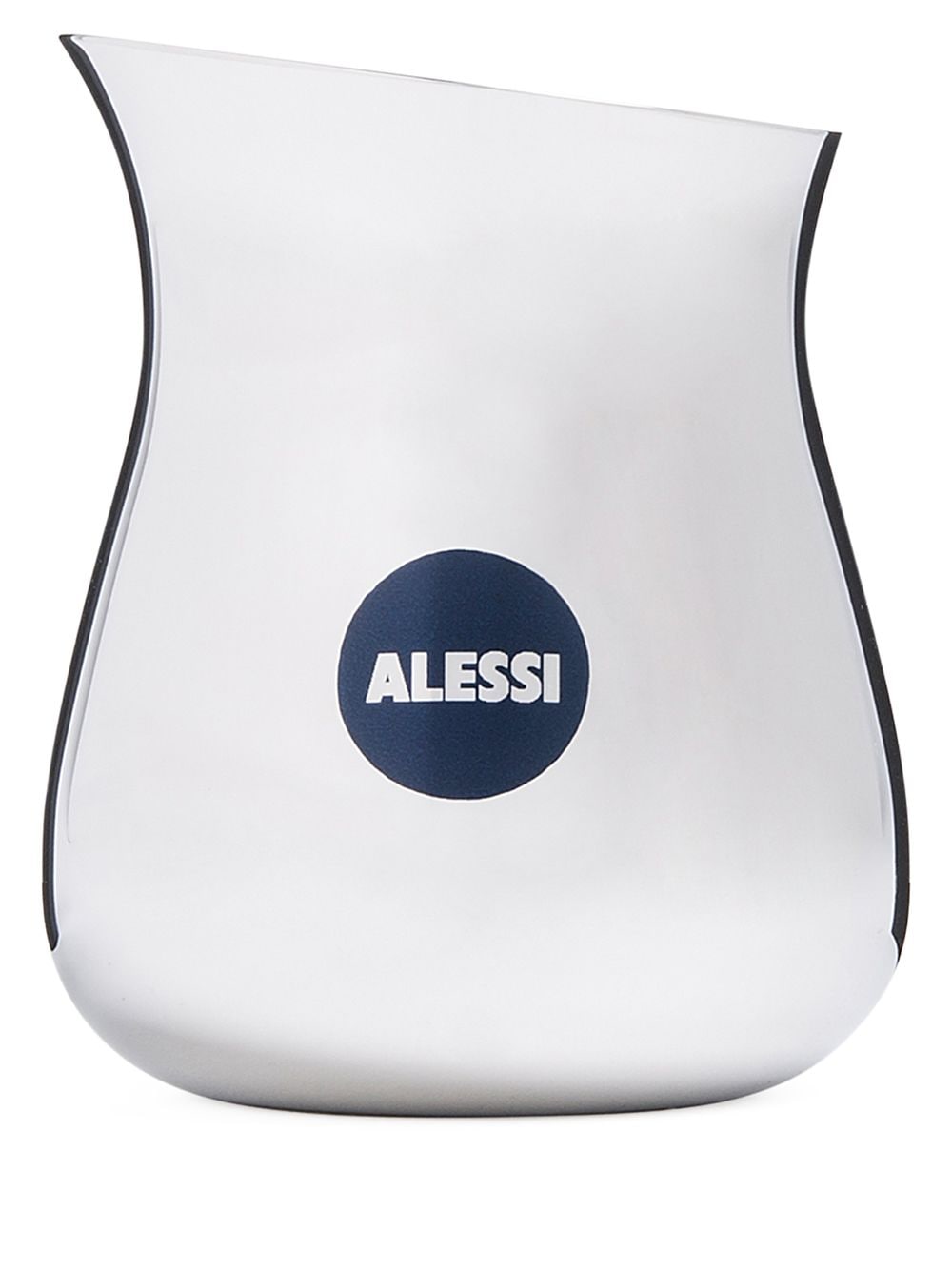 Alessi branded curved vase (8cm) - Silver von Alessi