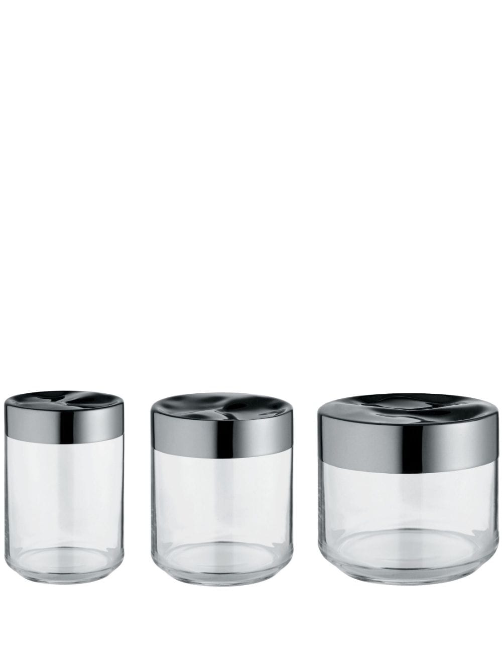 Alessi glass jars (set of three) - Silver von Alessi