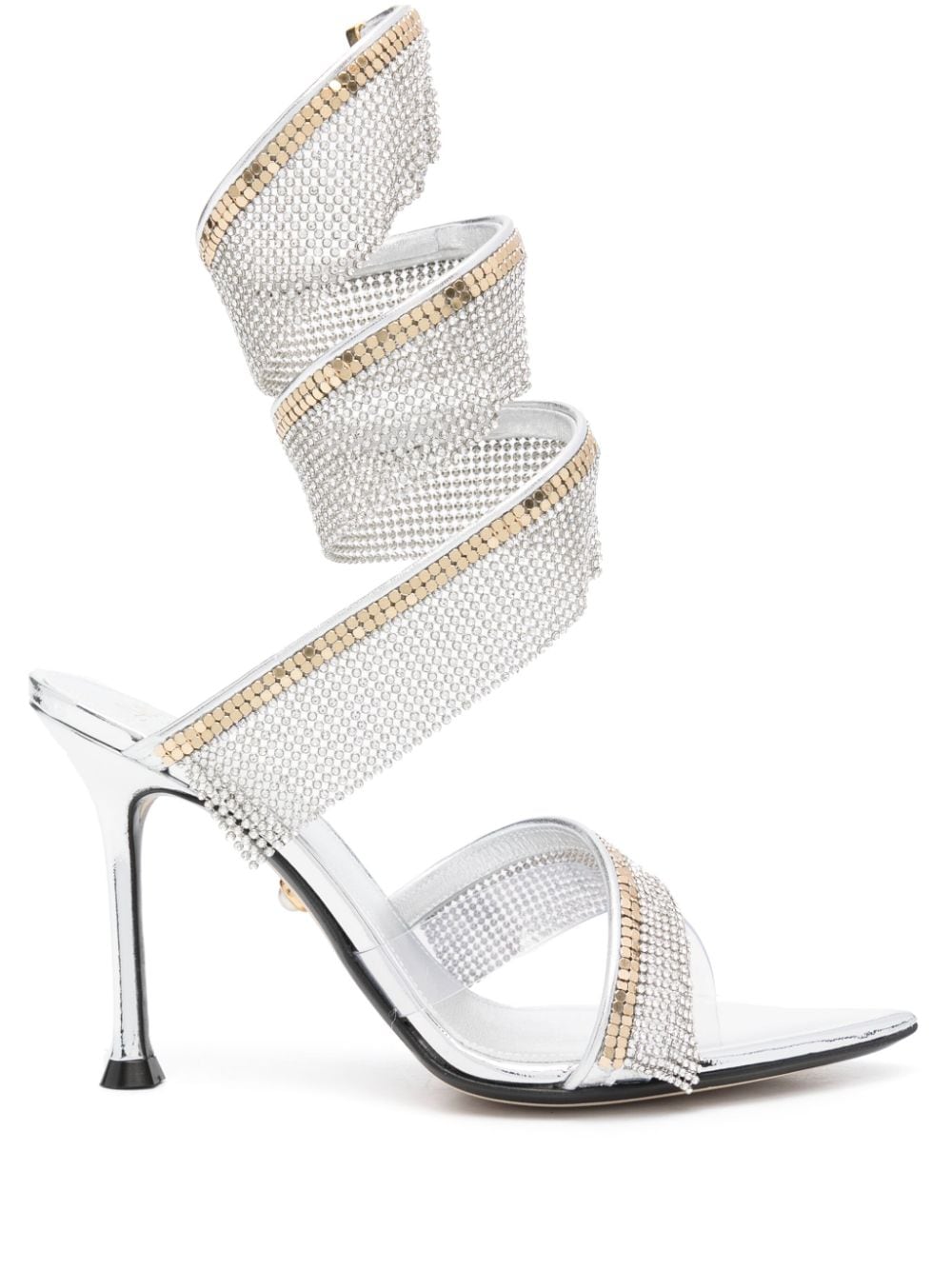 Alevì 110mm open toe sandals - Silver von Alevì