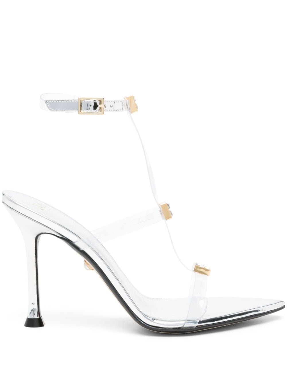Alevì Addy 100mm crystal-embellished sandals - Silver von Alevì