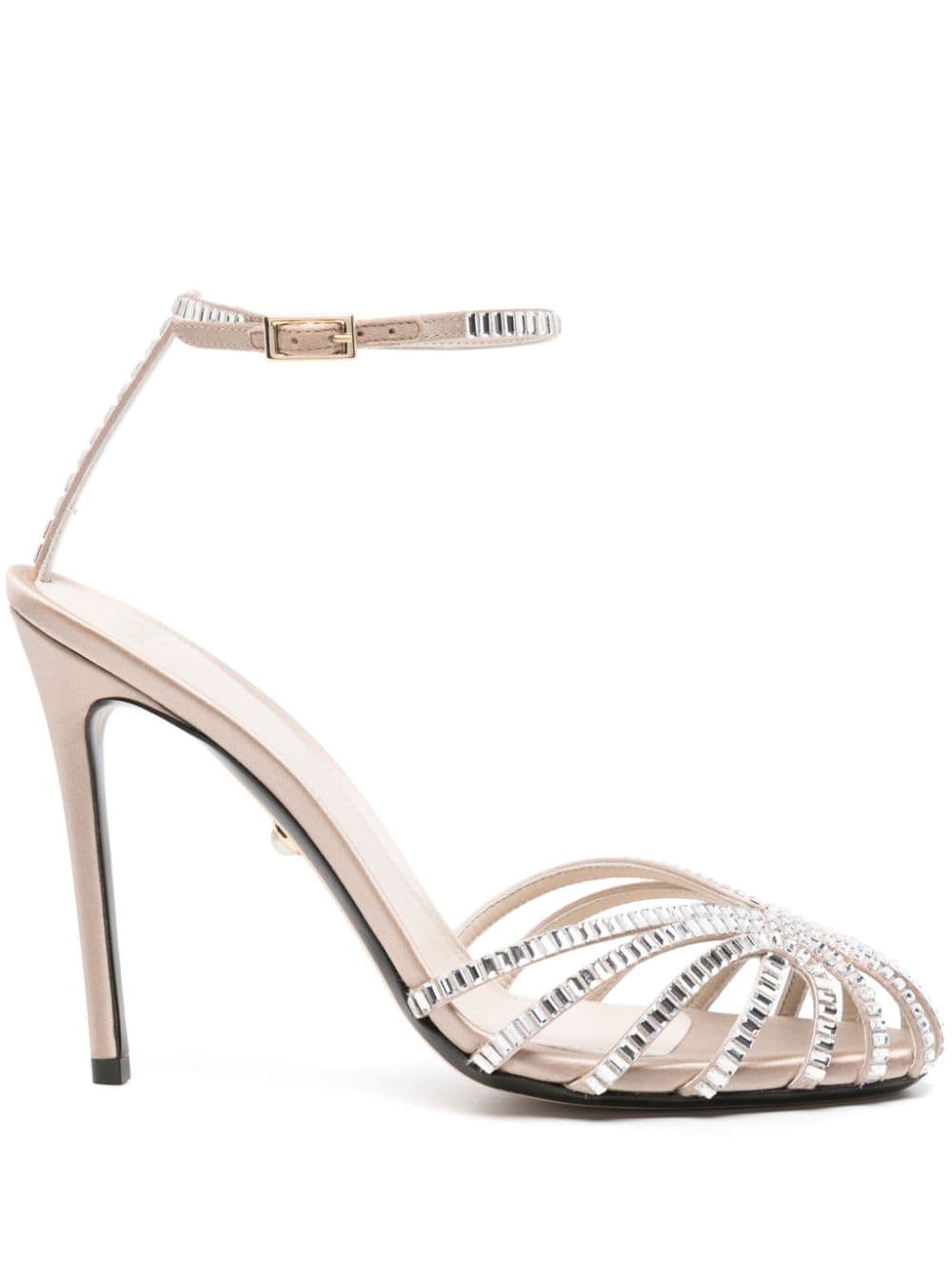 Alevì Penelope 110mm satin sandals - Neutrals von Alevì