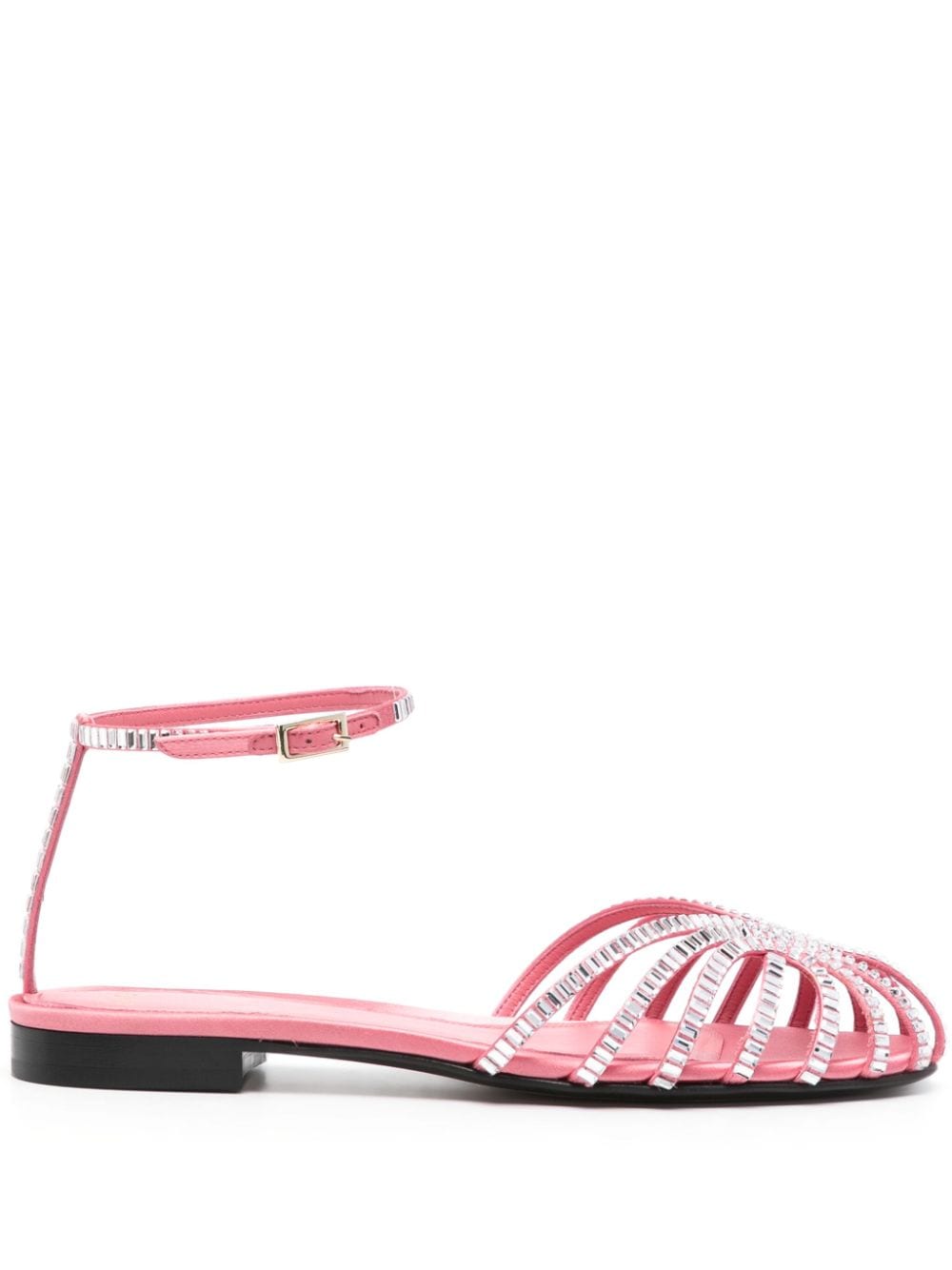 Alevì Rebecca leather flat sandals - Pink von Alevì