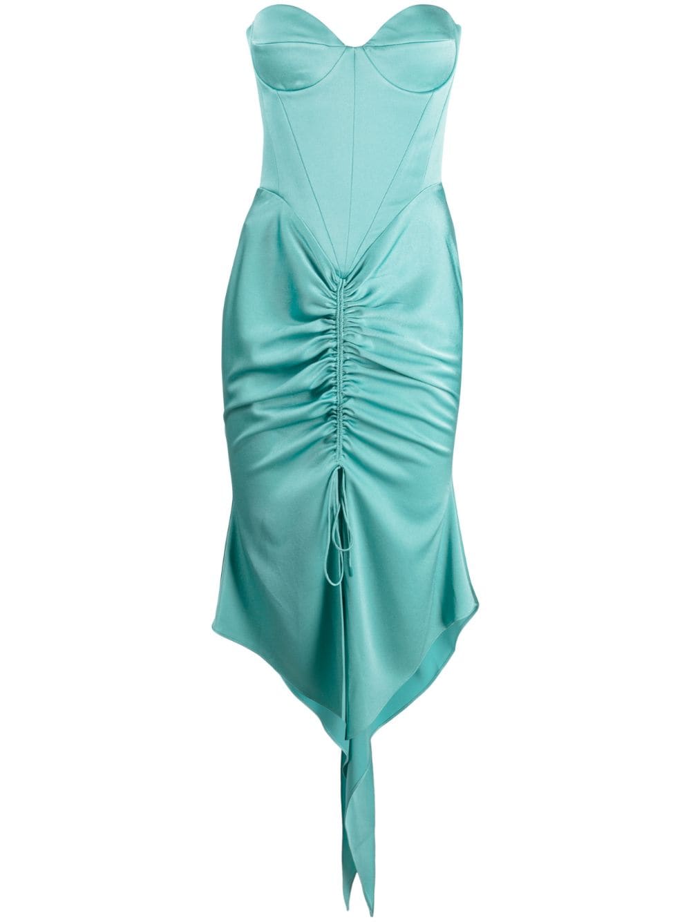 Alex Perry Carter asymmetric satin corset dress - Green von Alex Perry
