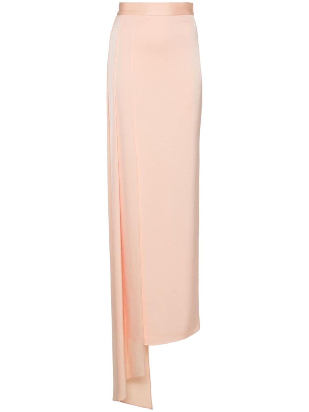 Alex Perry Column draped-detail maxi skirt - Orange von Alex Perry