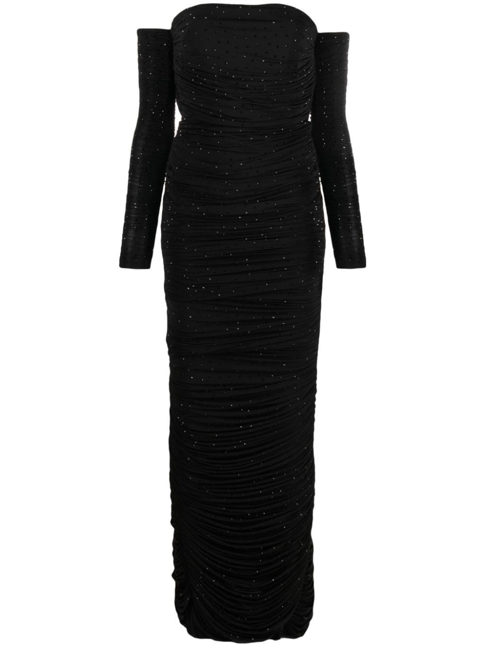 Alex Perry Hyland stud-embellished draped maxi dress - Black von Alex Perry