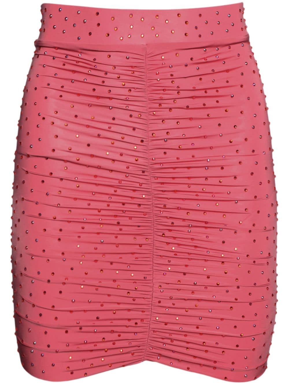 Alex Perry crystal jersey ruched mini skirt - Pink von Alex Perry