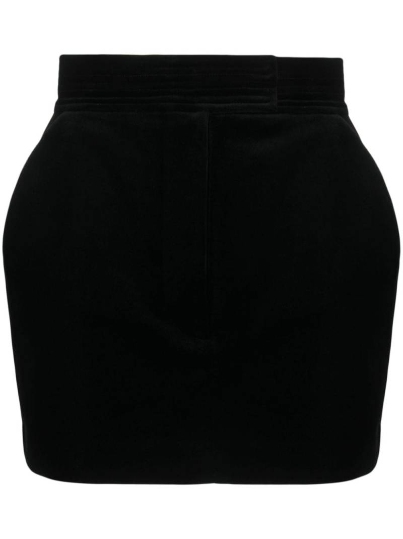 Alex Perry high-waisted velvet miniskirt - Black von Alex Perry