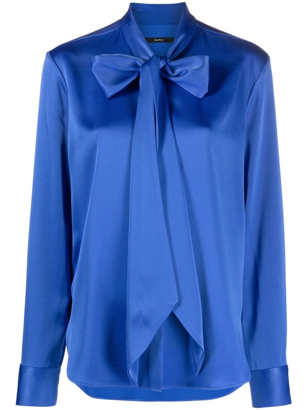 Alex Perry pussy bow-collar satin blouse - Blue von Alex Perry