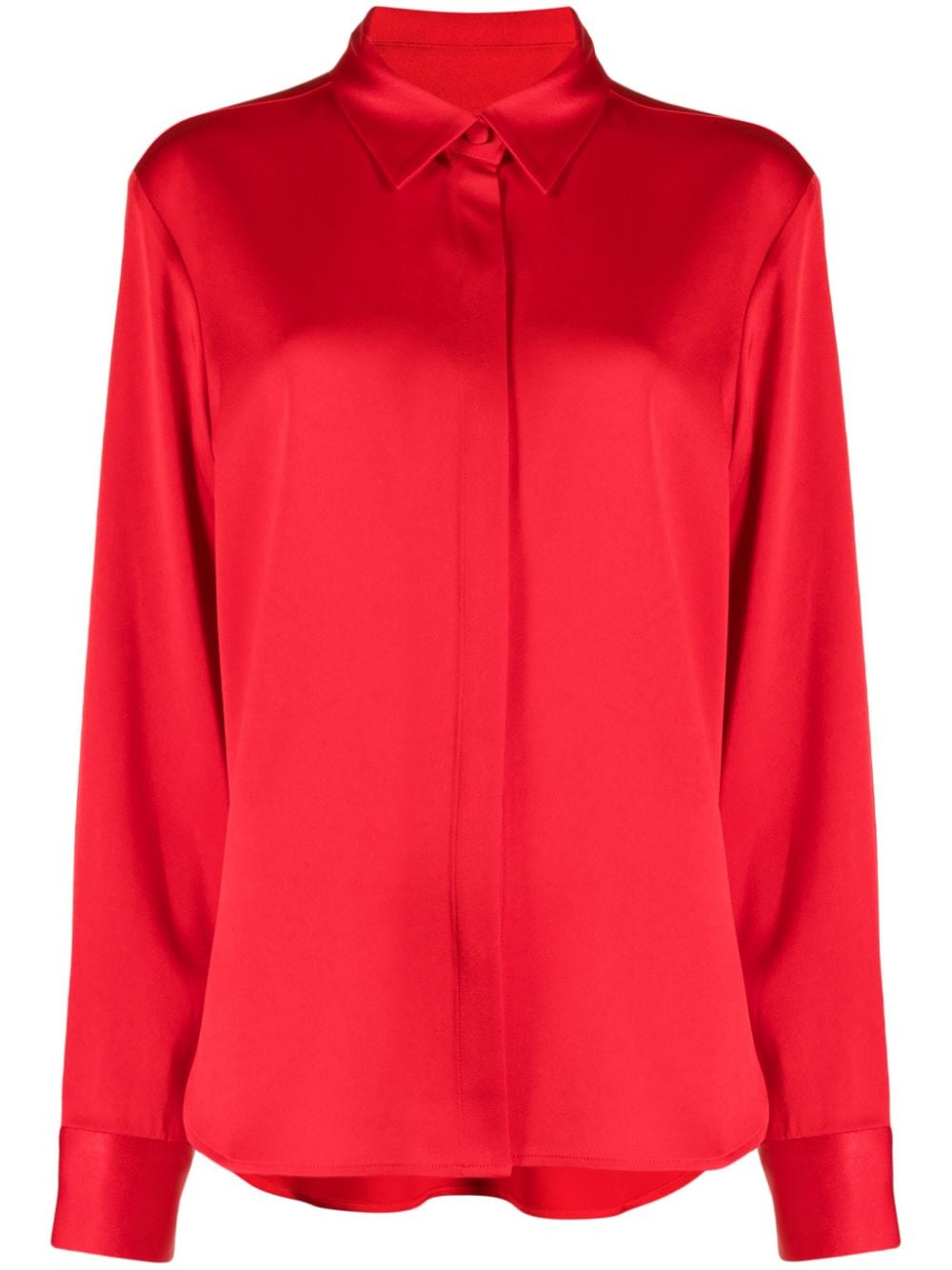 Alex Perry satin-finish button-down shirt - Red von Alex Perry