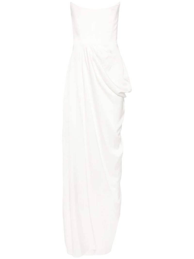 Alex Perry strapless crepe maxi dress - White von Alex Perry
