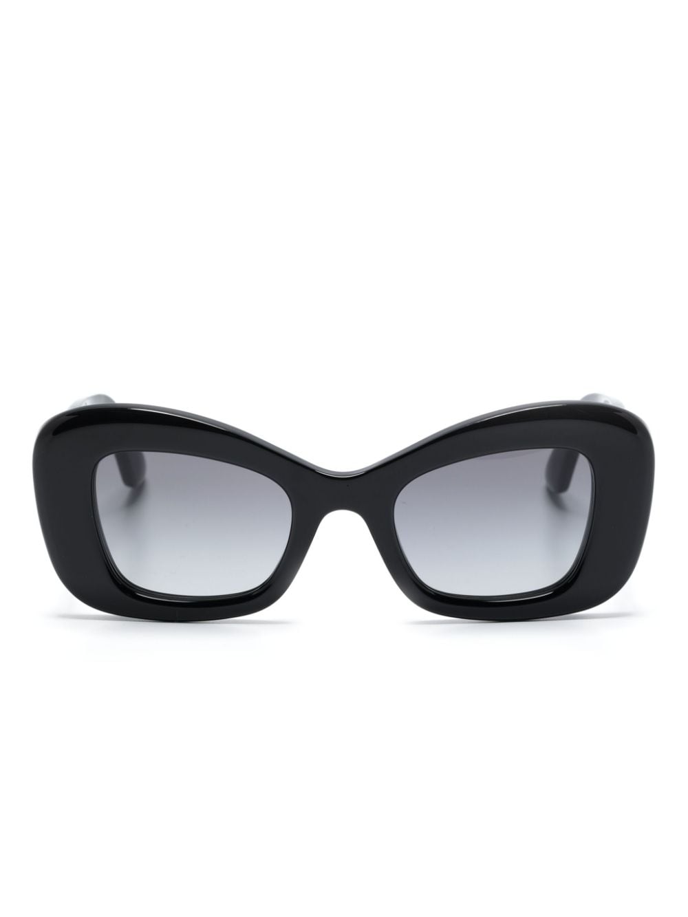 Alexander McQueen Eyewear Bold cat-eye sunglasses - Black von Alexander McQueen Eyewear