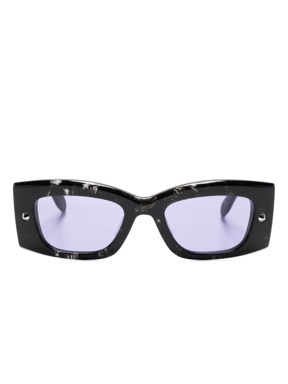 Alexander McQueen Eyewear Bold logo-print sunglasses - Black von Alexander McQueen Eyewear