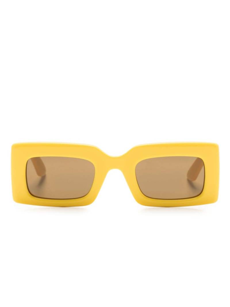 Alexander McQueen Eyewear Bold rectangle-frame sunglasses - Yellow von Alexander McQueen Eyewear