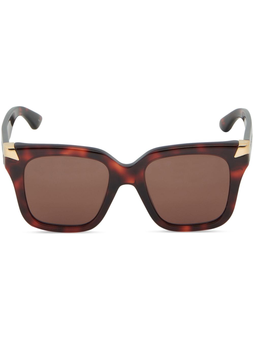 Alexander McQueen Eyewear Punk Rivet square-frame sunglasses - Brown von Alexander McQueen Eyewear
