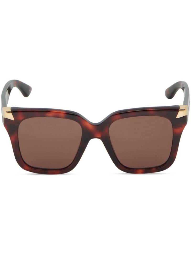 Alexander McQueen Eyewear Punk Rivet square-frame sunglasses - Brown von Alexander McQueen Eyewear