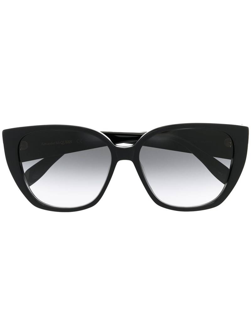 Alexander McQueen Eyewear Seal cat-eye sunglasses - Black von Alexander McQueen Eyewear