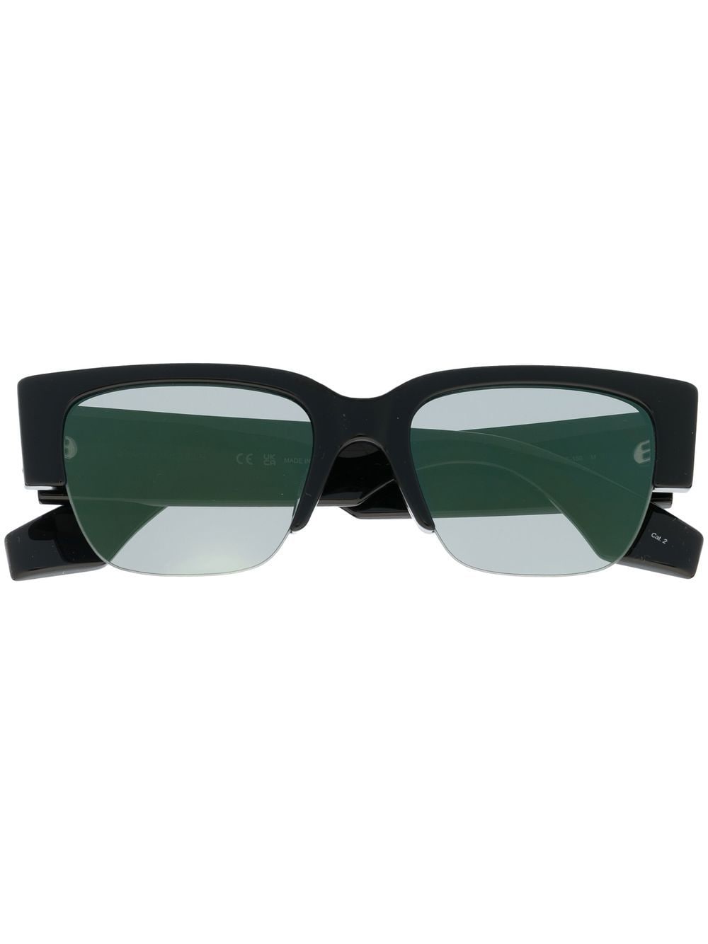 Alexander McQueen Eyewear contrasting-bridge detail sunglasses - Black von Alexander McQueen Eyewear