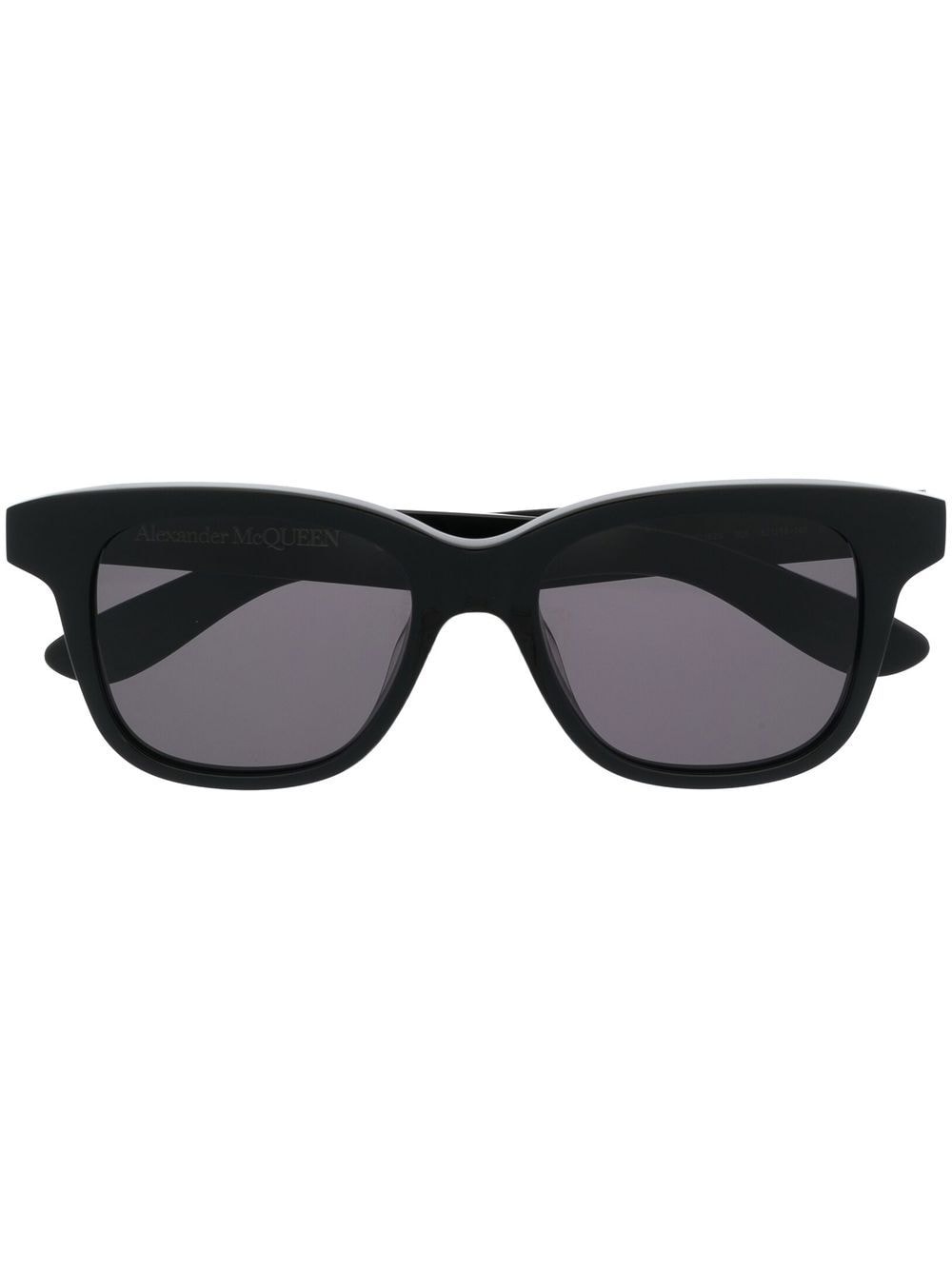 Alexander McQueen Eyewear engraved-logo square-frame sunglasses - Black von Alexander McQueen Eyewear