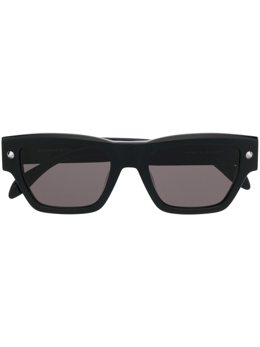 Alexander McQueen Eyewear engraved-logo square sunglasses - Black von Alexander McQueen Eyewear