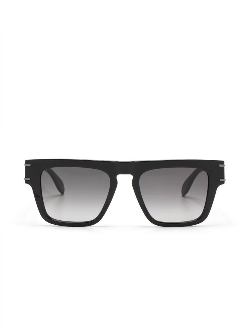 Alexander McQueen Eyewear flat-top rectangular sunglasses - Black von Alexander McQueen Eyewear