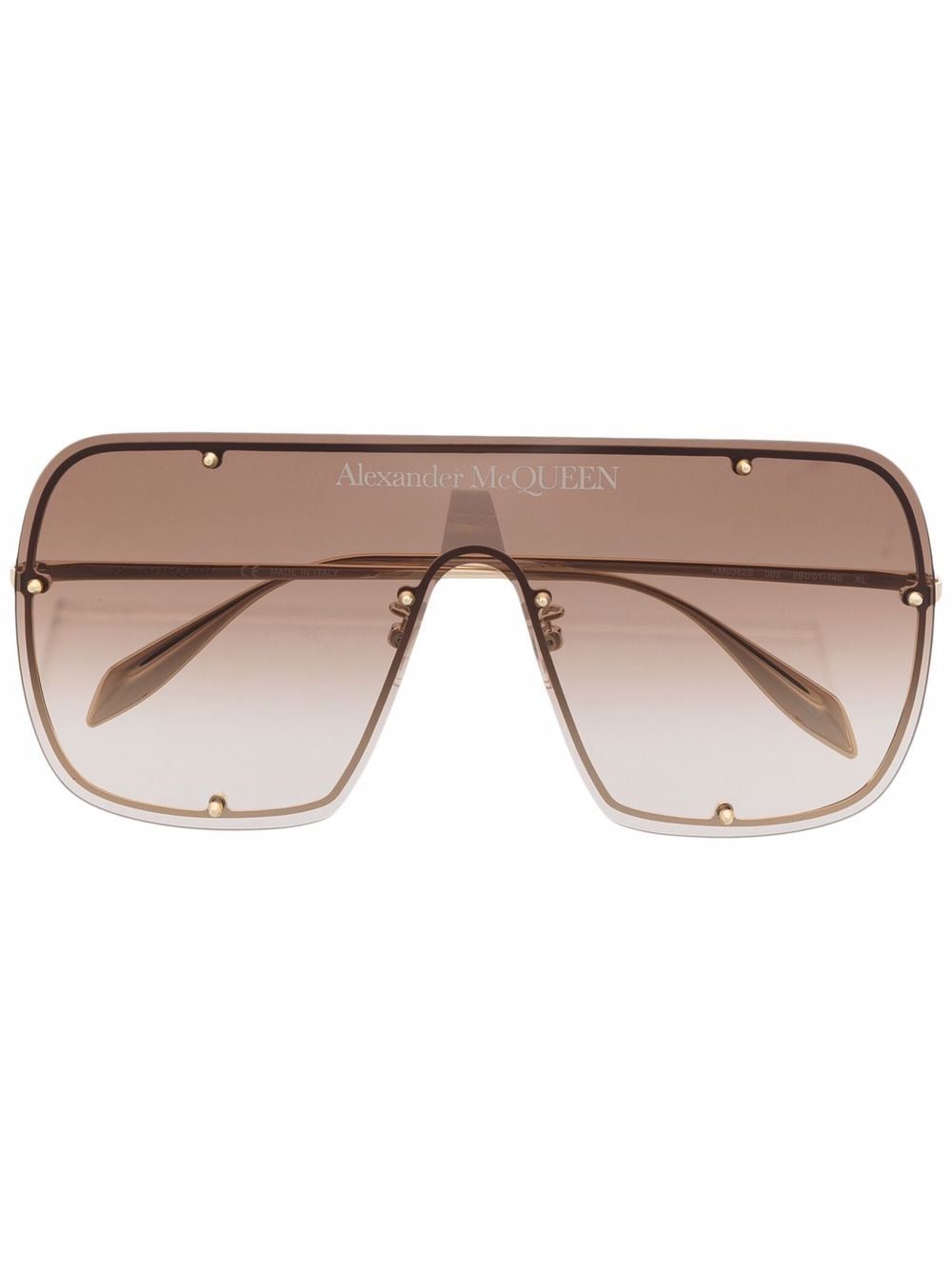 Alexander McQueen Eyewear gradient oversize-frame sunglasses - Gold von Alexander McQueen Eyewear