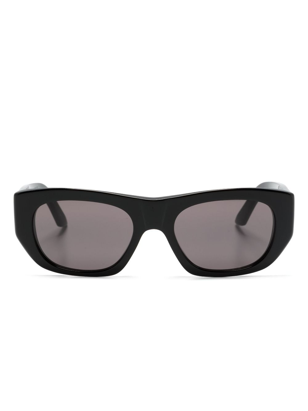 Alexander McQueen Eyewear logo-print geometric-frame sunglasses - Black von Alexander McQueen Eyewear